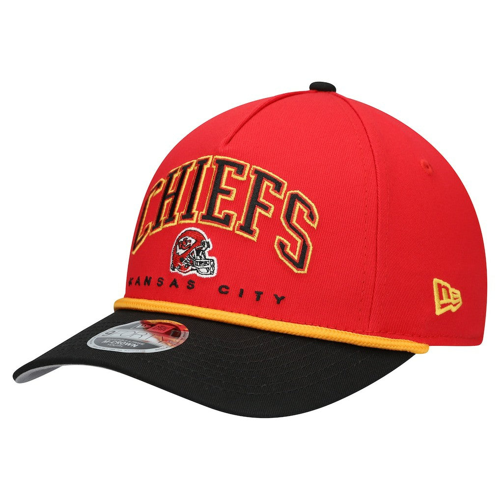 Kansas City Chiefs New Era Youth Arch COOLERA 9FORTY A-Frame Adjustable Hat - Red/Black - NFL