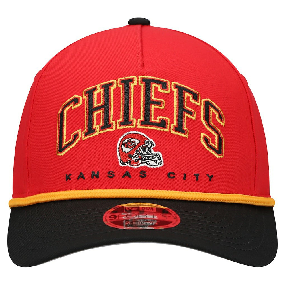 Kansas City Chiefs New Era Youth Arch COOLERA 9FORTY A-Frame Adjustable Hat - Red/Black - NFL