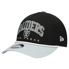 Las Vegas Raiders New Era Youth Arch COOLERA 9FORTY A-Frame Adjustable Hat - Black/Silver - NFL