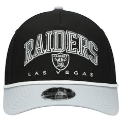 Las Vegas Raiders New Era Youth Arch COOLERA 9FORTY A-Frame Adjustable Hat - Black/Silver - NFL