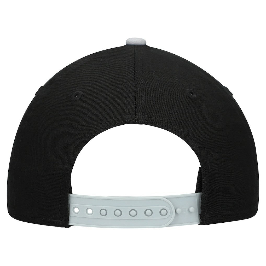 Las Vegas Raiders New Era Youth Arch COOLERA 9FORTY A-Frame Adjustable Hat - Black/Silver - NFL