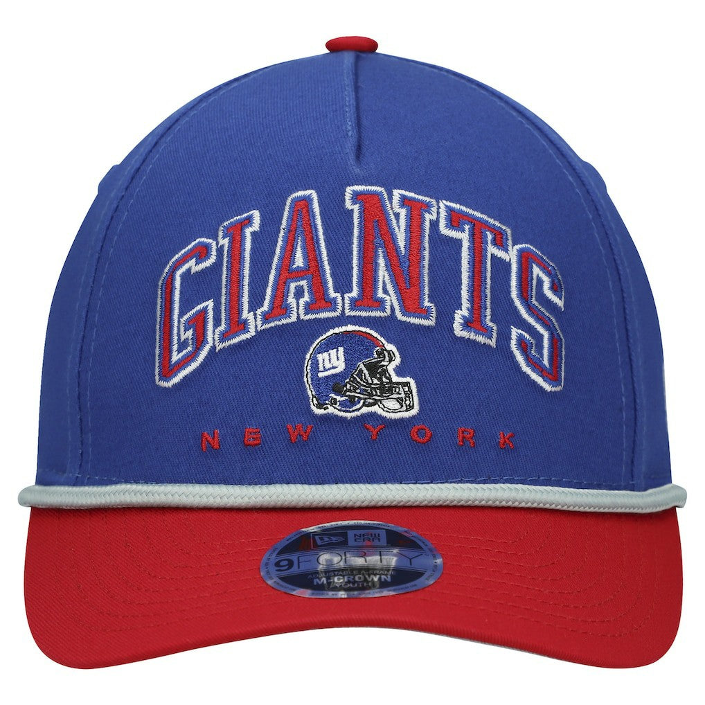 New York Giants New Era Youth Arch COOLERA 9FORTY A-Frame Adjustable Hat - Royal/Red - NFL