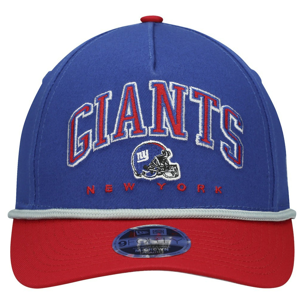 New York Giants New Era Youth Arch COOLERA 9FORTY A-Frame Adjustable Hat - Royal/Red - NFL