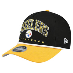 Pittsburgh Steelers New Era Youth Arch COOLERA 9FORTY A-Frame Adjustable Hat - Black/Gold - NFL