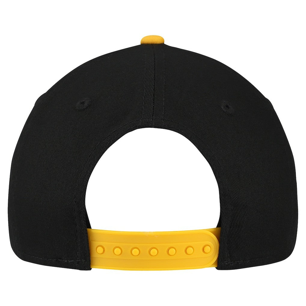 Pittsburgh Steelers New Era Youth Arch COOLERA 9FORTY A-Frame Adjustable Hat - Black/Gold - NFL
