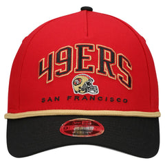 San Francisco 49ers New Era Youth Arch COOLERA 9FORTY A-Frame Adjustable Hat - Scarlet/Black - NFL