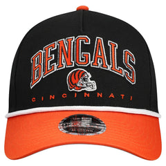 Cincinnati Bengals New Era Youth Arch COOLERA 9FORTY A-Frame Adjustable Hat - Black/Orange - NFL