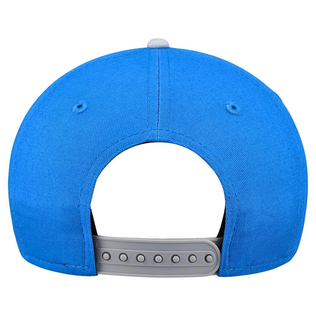 Detroit Lions New Era Youth Arch COOLERA 9FORTY A-Frame Adjustable Hat - Blue/Gray - NFL