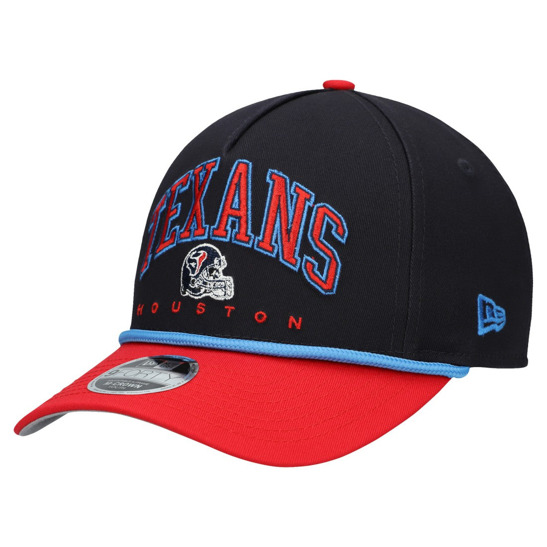 Houston Texans New Era Youth Arch COOLERA 9FORTY A-Frame Adjustable Hat - Navy/Red - NFL