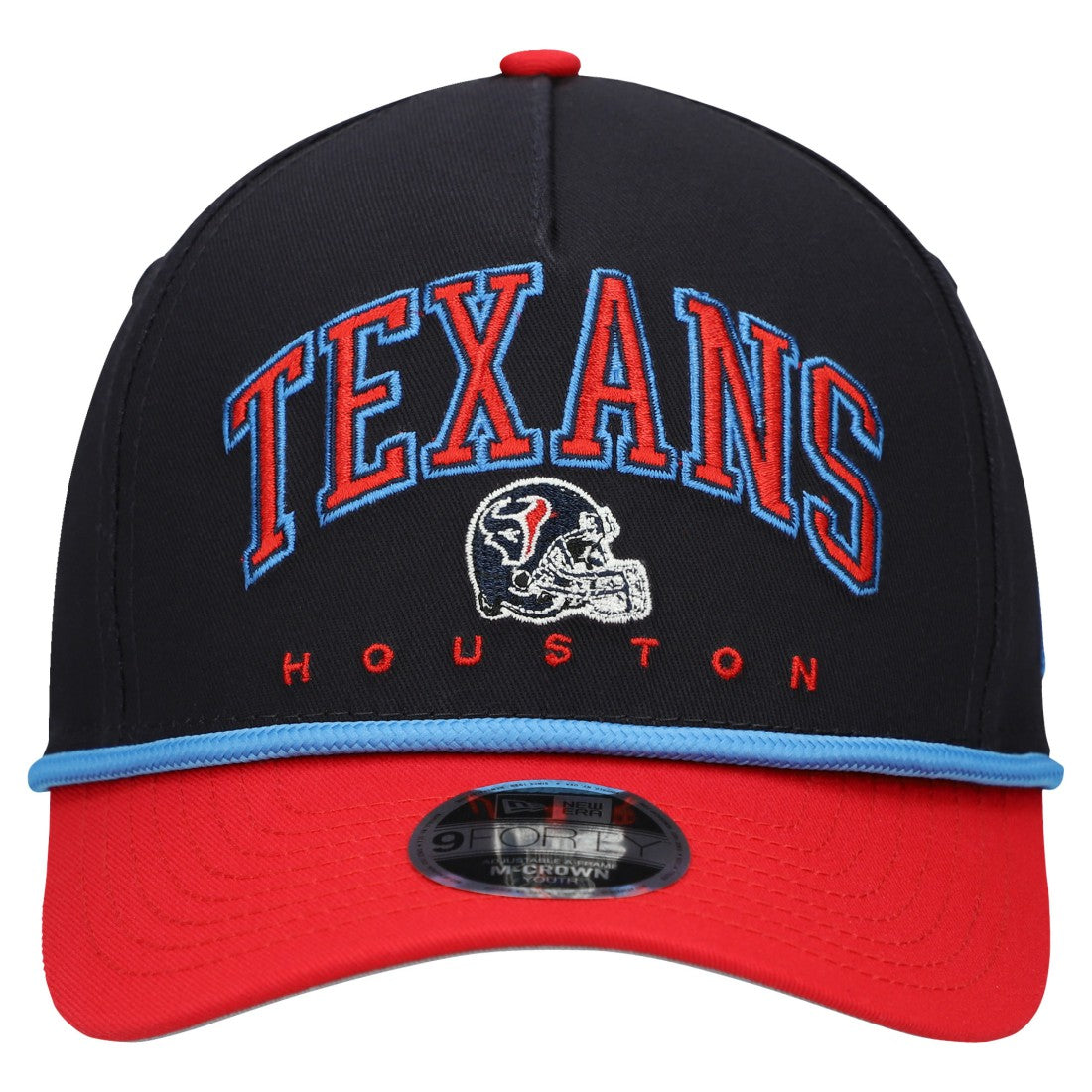 Houston Texans New Era Youth Arch COOLERA 9FORTY A-Frame Adjustable Hat - Navy/Red - NFL