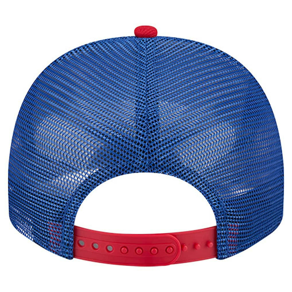 New York Giants New Era Youth Banner 9FIFTY A-Frame Adjustable Trucker Hat - Cream/Royal - NFL
