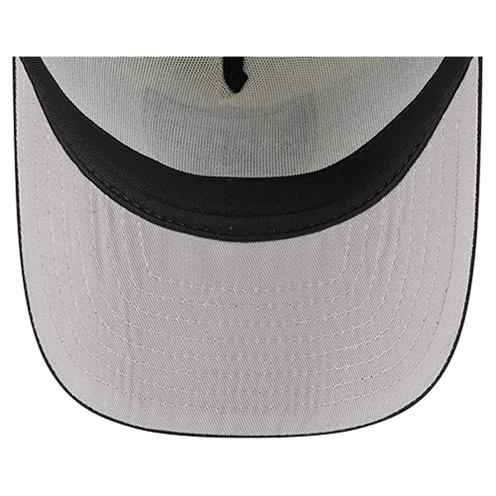 Las Vegas Raiders New Era Youth Banner 9FIFTY A-Frame Adjustable Trucker Hat - Cream/Black - NFL