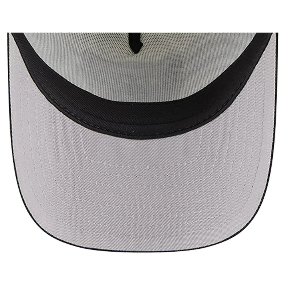 Las Vegas Raiders New Era Youth Banner 9FIFTY A-Frame Adjustable Trucker Hat - Cream/Black - NFL