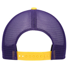 Minnesota Vikings New Era Youth Banner 9FIFTY A-Frame Adjustable Trucker Hat - Cream/Purple - NFL