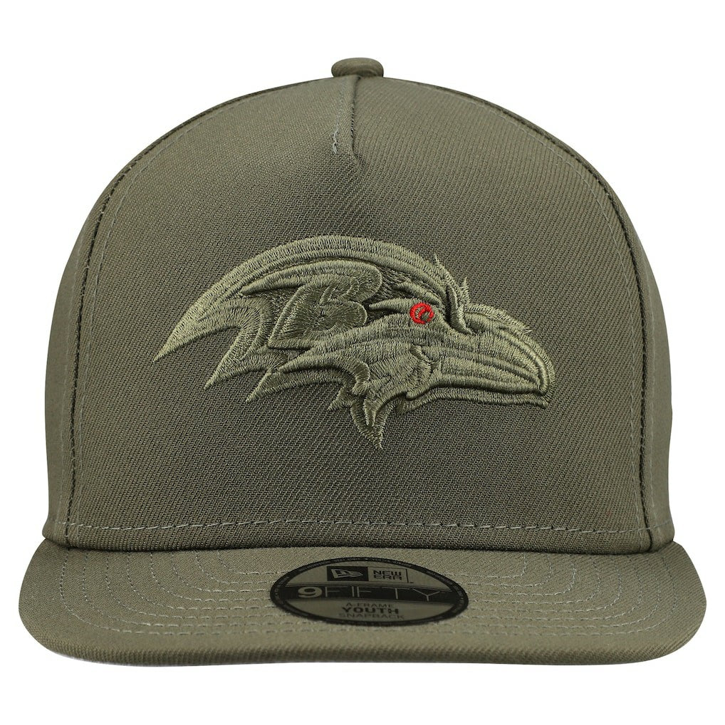 Baltimore Ravens New Era Youth Color Pack A-Frame 9FIFTY Snapback Hat - Olive - NFL