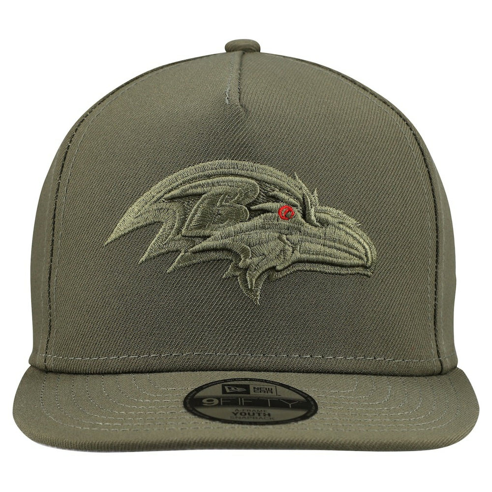 Baltimore Ravens New Era Youth Color Pack A-Frame 9FIFTY Snapback Hat - Olive - NFL