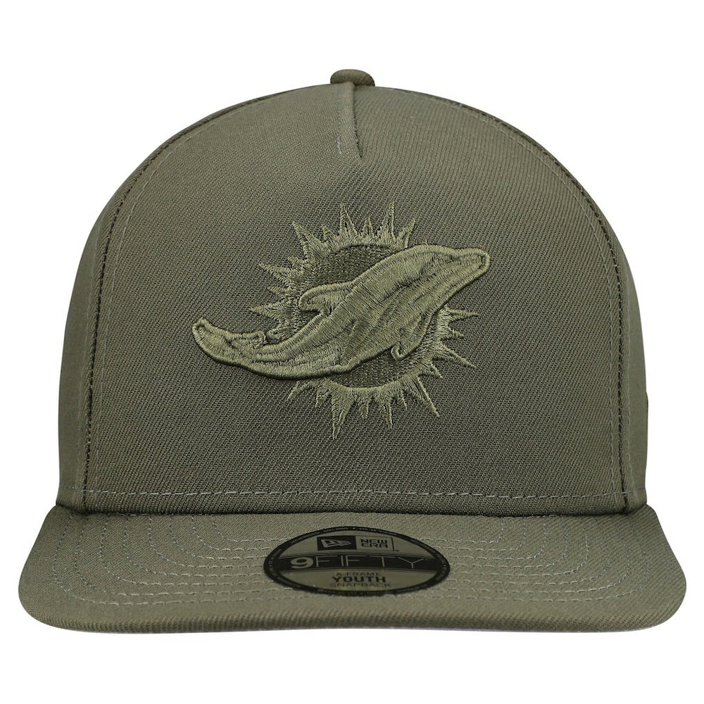 Miami Dolphins New Era Youth Color Pack A-Frame 9FIFTY Snapback Hat - Olive - NFL