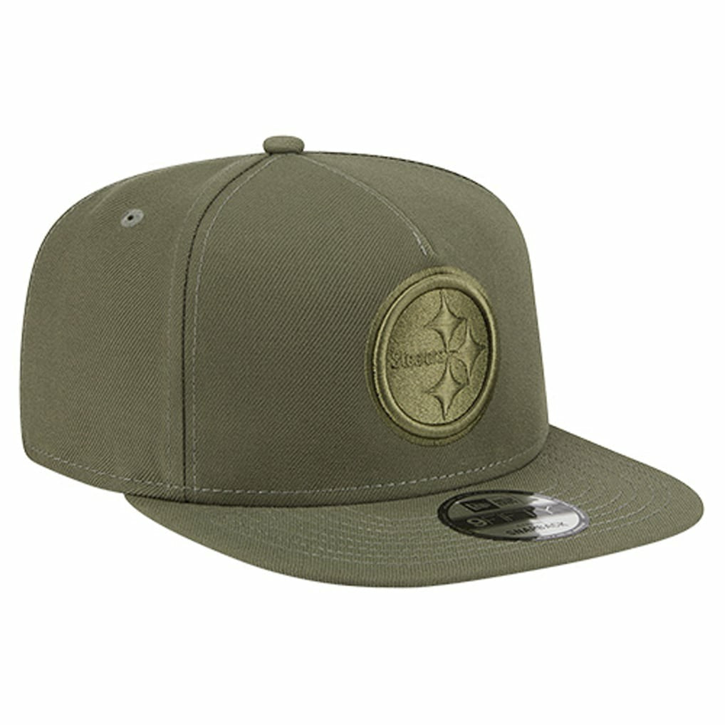 Pittsburgh Steelers New Era Youth Color Pack A-Frame 9FIFTY Snapback Hat - Olive - NFL
