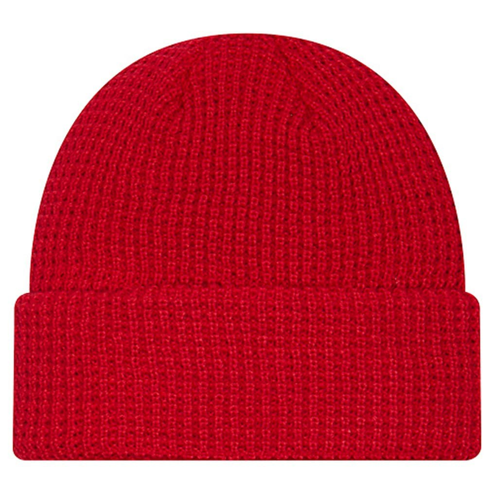 San Francisco 49ers New Era Youth Waffle Cuffed Knit Hat - Scarlet - NFL