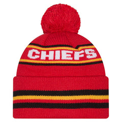 Kansas City Chiefs New Era Youth Classic Cuffed Knit Hat with Pom - Red - NFL