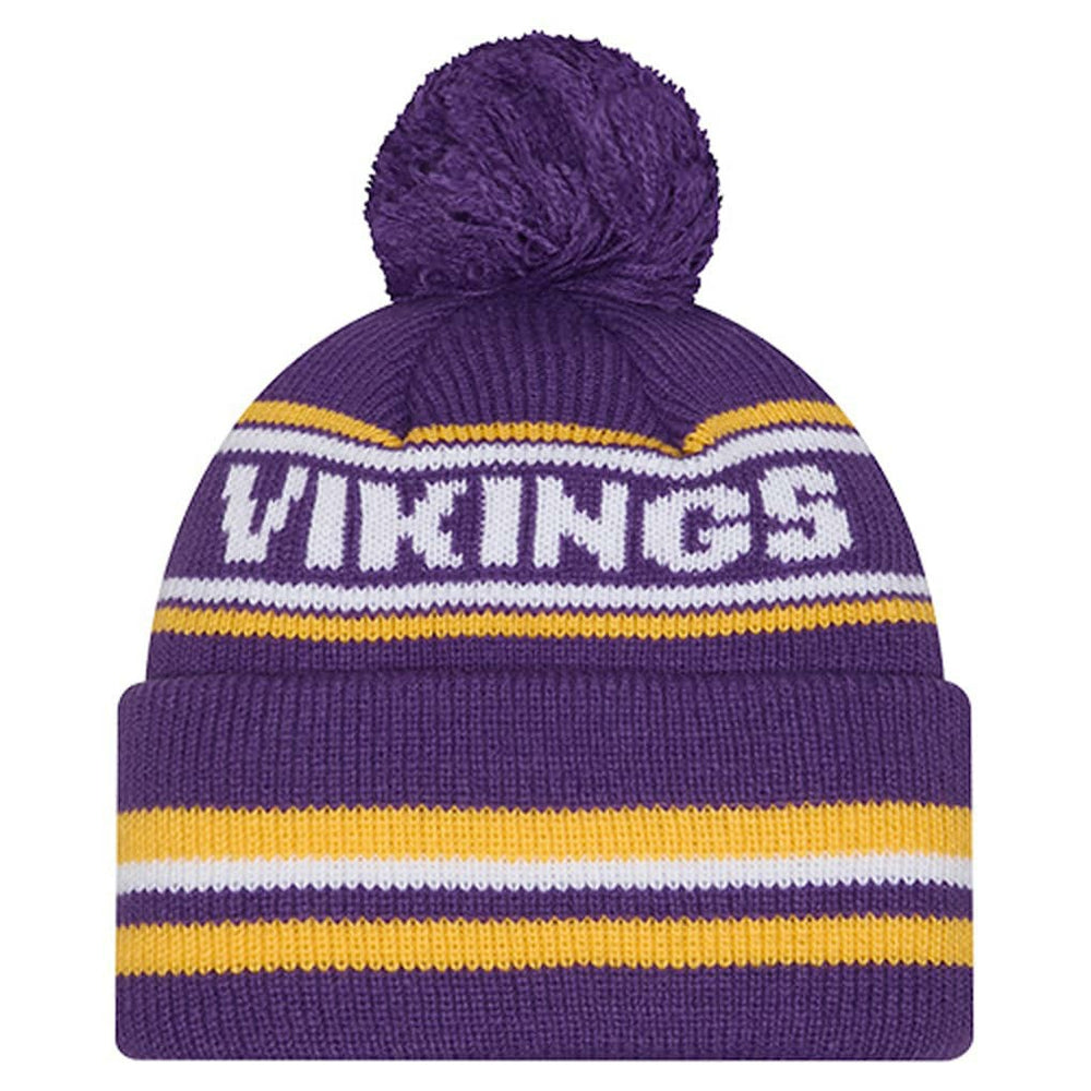 Minnesota Vikings New Era Youth Classic Cuffed Knit Hat with Pom - Purple - NFL