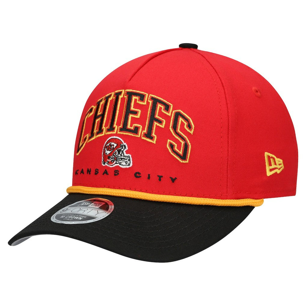 Kansas City Chiefs New Era Preschool Arch COOLERA 9FORTY A-Frame M-Crown Adjustable Hat - Red/Black - NFL