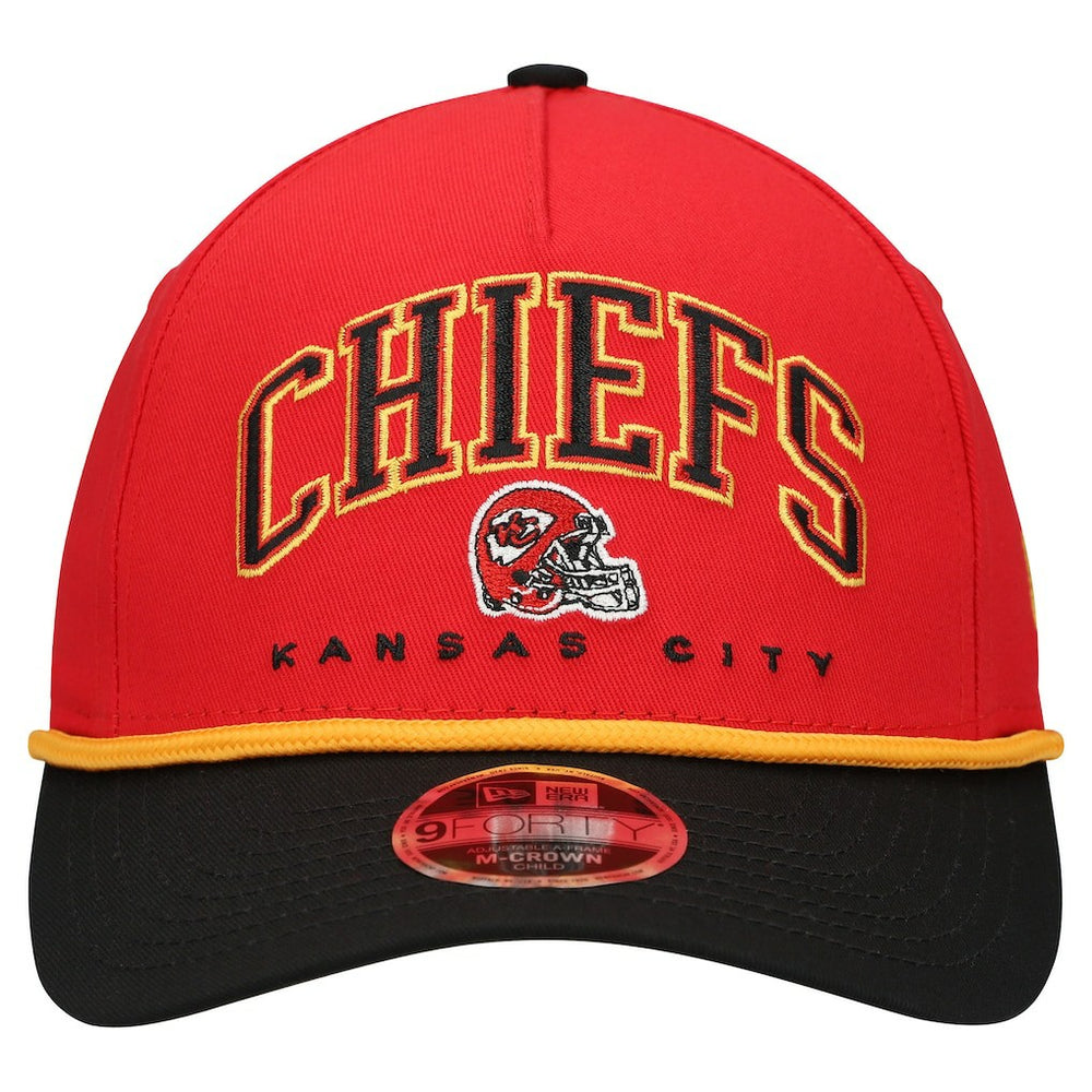Kansas City Chiefs New Era Preschool Arch COOLERA 9FORTY A-Frame M-Crown Adjustable Hat - Red/Black - NFL
