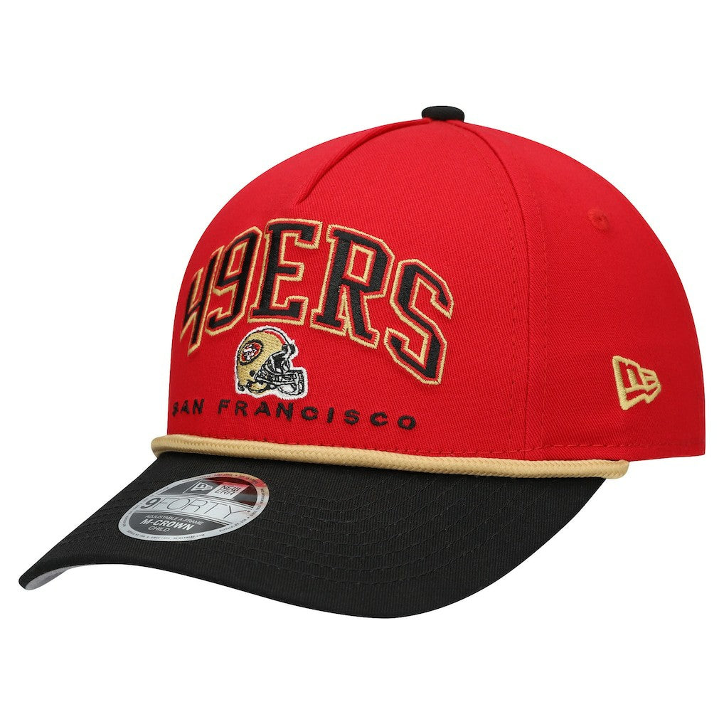 San Francisco 49ers New Era Preschool Arch COOLERA 9FORTY A-Frame M-Crown Adjustable Hat - Scarlet/Gold - NFL