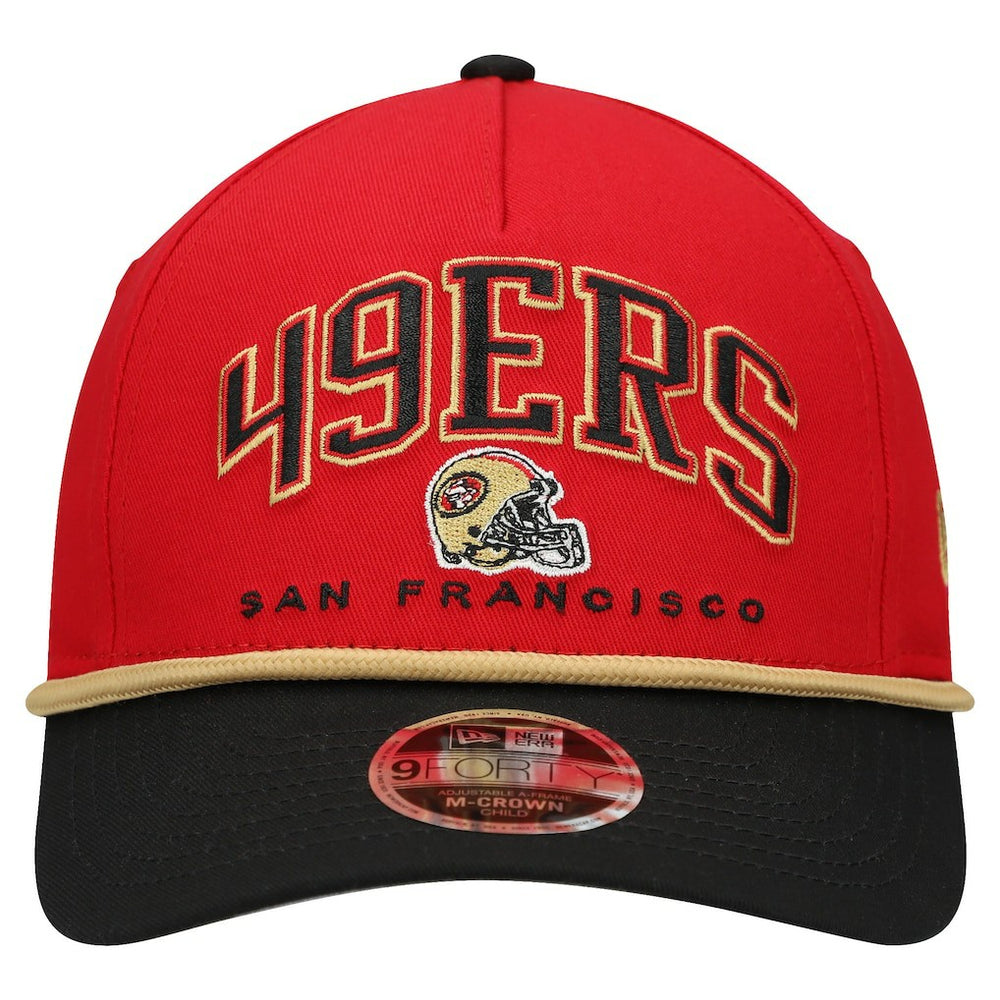 San Francisco 49ers New Era Preschool Arch COOLERA 9FORTY A-Frame M-Crown Adjustable Hat - Scarlet/Gold - NFL