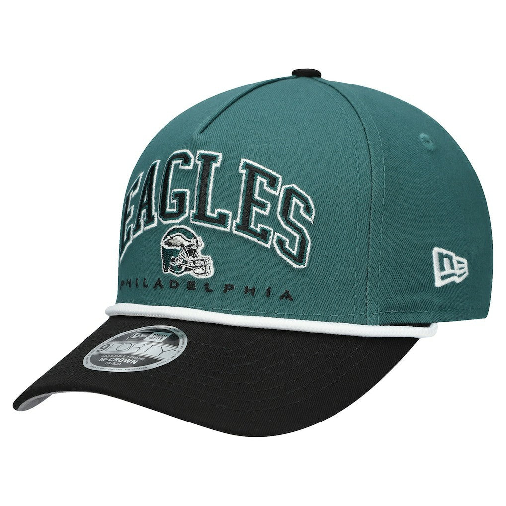 Philadelphia Eagles New Era Preschool Arch COOLERA 9FORTY A-Frame M-Crown Adjustable Hat - Green/Black - NFL