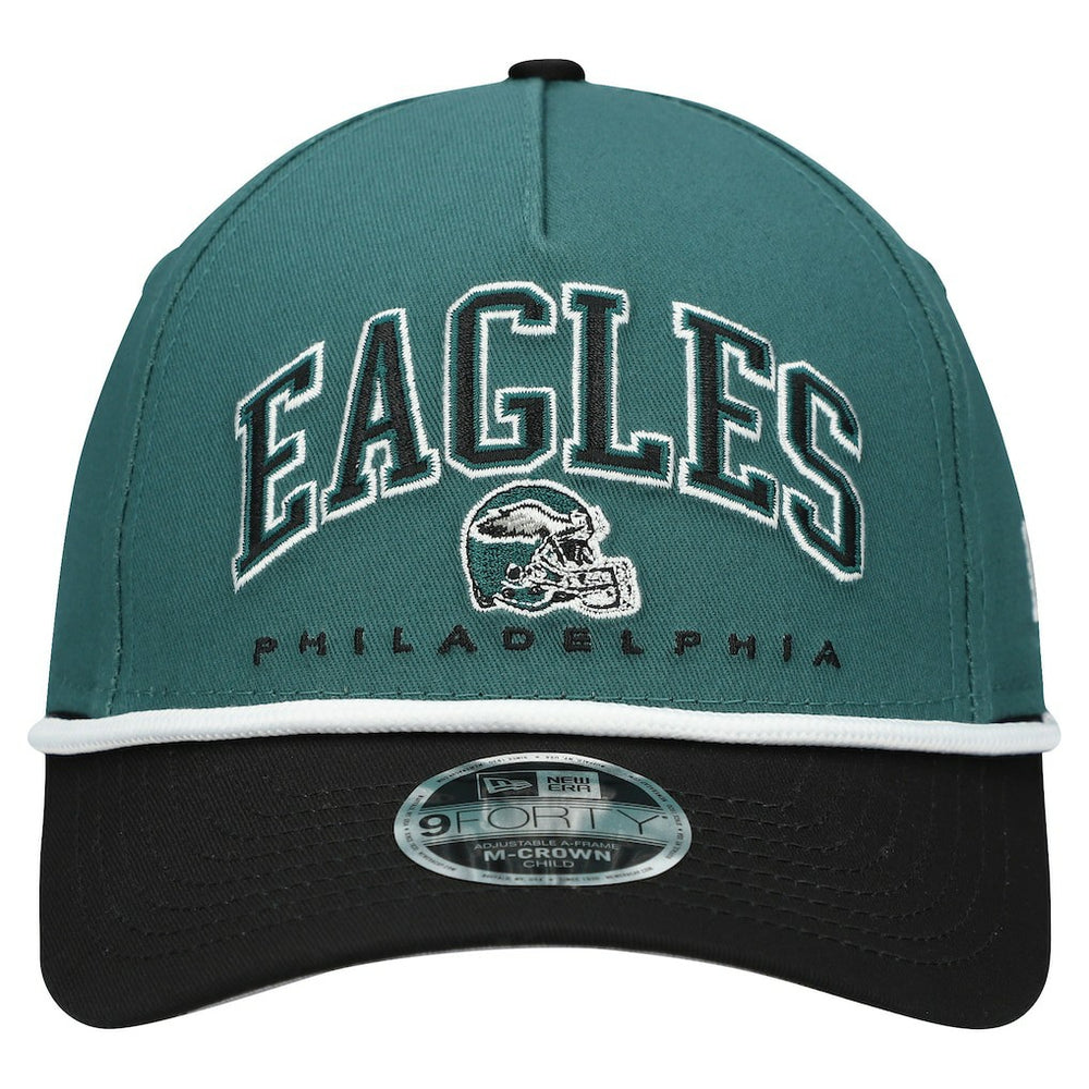 Philadelphia Eagles New Era Preschool Arch COOLERA 9FORTY A-Frame M-Crown Adjustable Hat - Green/Black - NFL