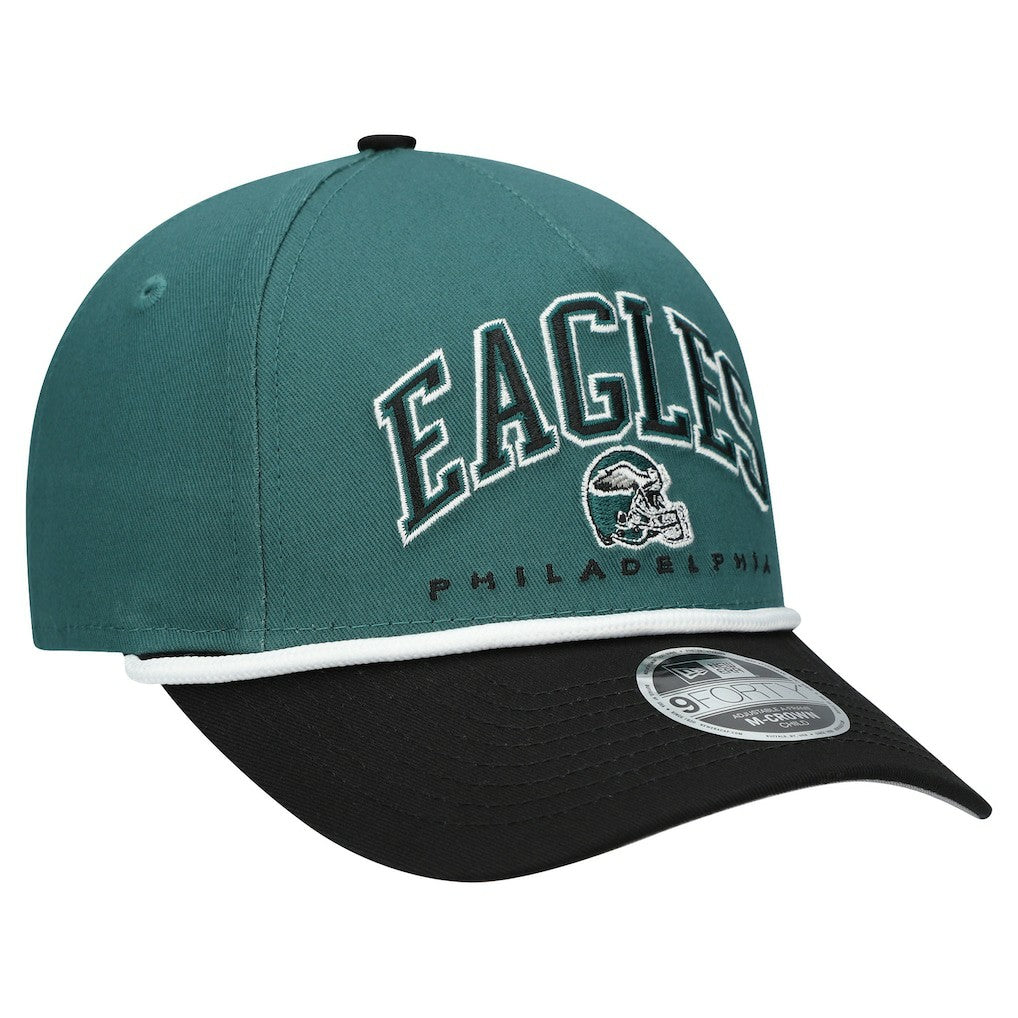 Philadelphia Eagles New Era Preschool Arch COOLERA 9FORTY A-Frame M-Crown Adjustable Hat - Green/Black - NFL
