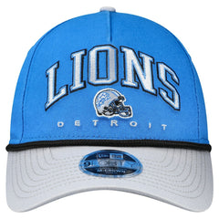 Detroit Lions New Era Preschool Arch COOLERA 9FORTY A-Frame M-Crown Adjustable Hat - Blue/Gray - NFL