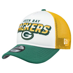 Green Bay Packers New Era Preschool 9FORTY A-Frame Adjustable Hat - White - NFL