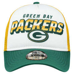 Green Bay Packers New Era Preschool 9FORTY A-Frame Adjustable Hat - White - NFL
