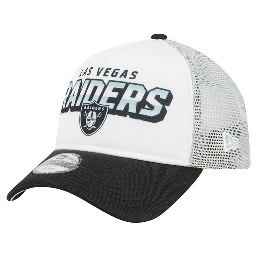 Las Vegas Raiders New Era Preschool 9FORTY A-Frame Adjustable Hat - White - NFL