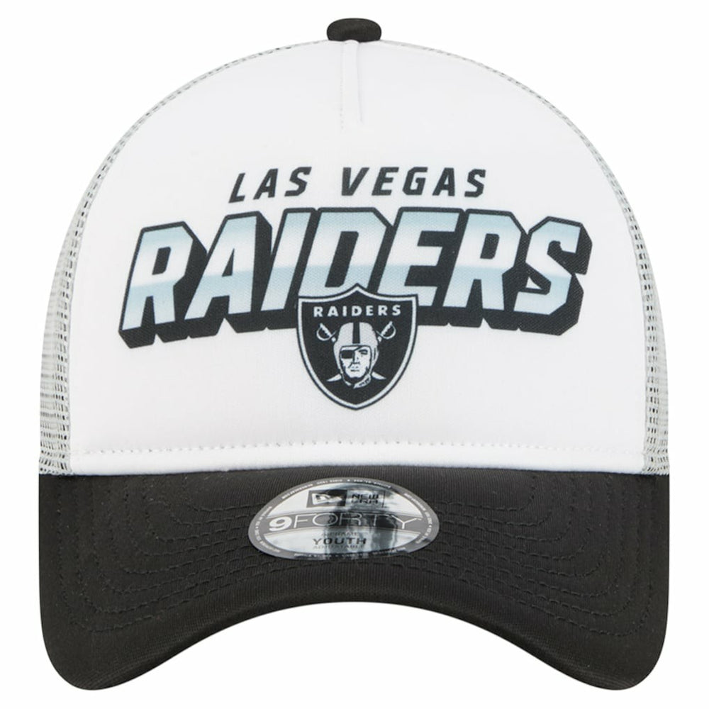Las Vegas Raiders New Era Preschool 9FORTY A-Frame Adjustable Hat - White - NFL