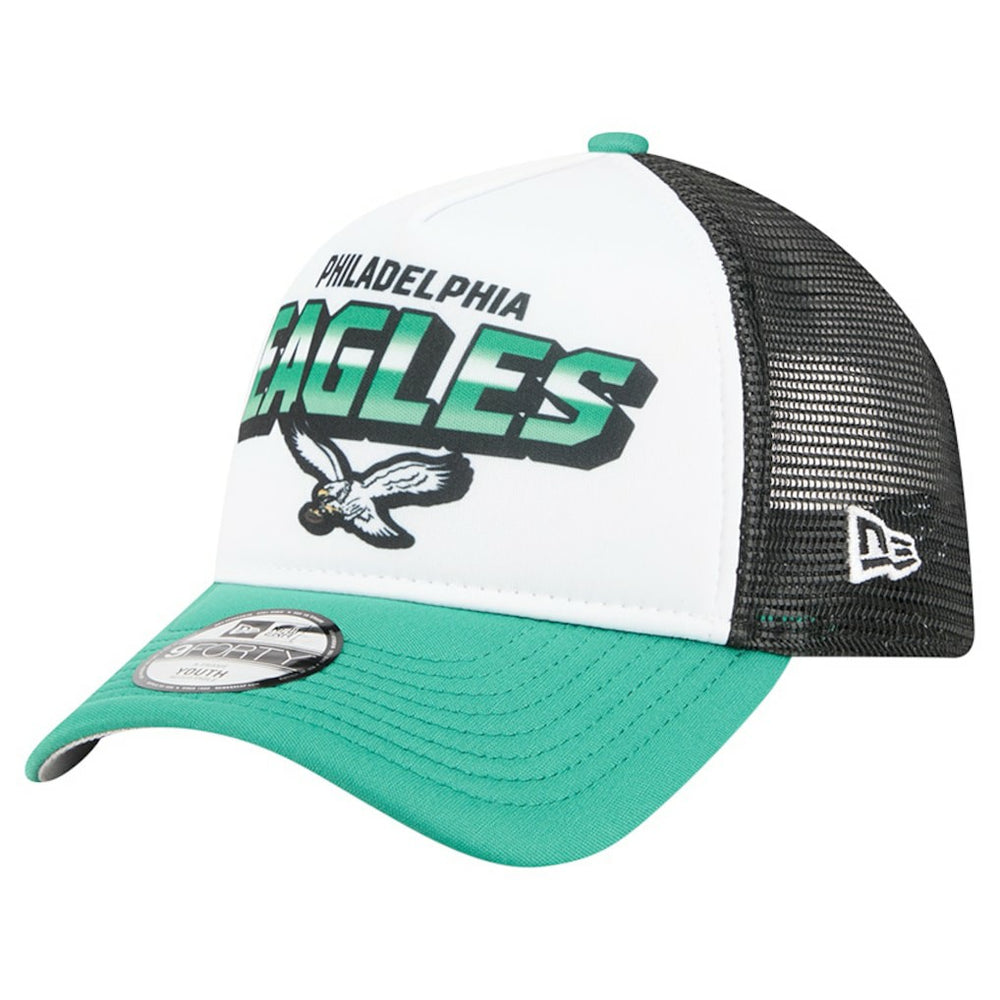 Philadelphia Eagles New Era Preschool 9FORTY A-Frame Adjustable Hat - White - NFL