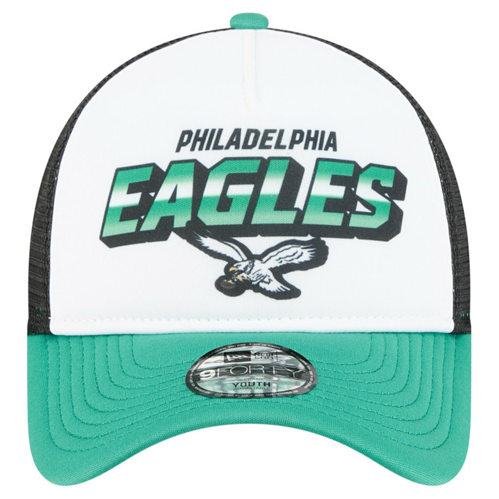 Philadelphia Eagles New Era Preschool 9FORTY A-Frame Adjustable Hat - White - NFL
