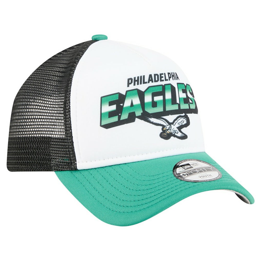 Philadelphia Eagles New Era Preschool 9FORTY A-Frame Adjustable Hat - White - NFL