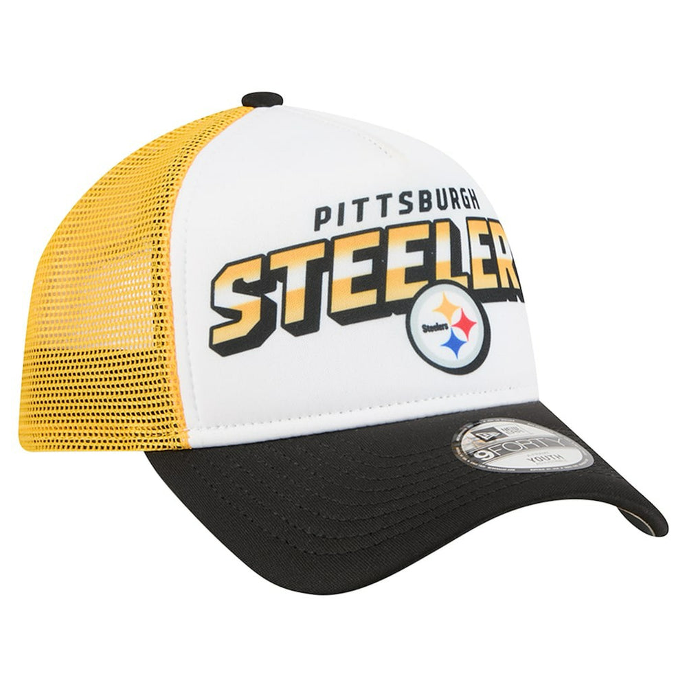 Pittsburgh Steelers New Era Preschool 9FORTY A-Frame Adjustable Hat - White - NFL