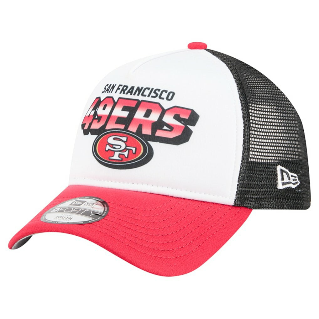 San Francisco 49ers New Era Preschool 9FORTY A-Frame Adjustable Hat - White - NFL