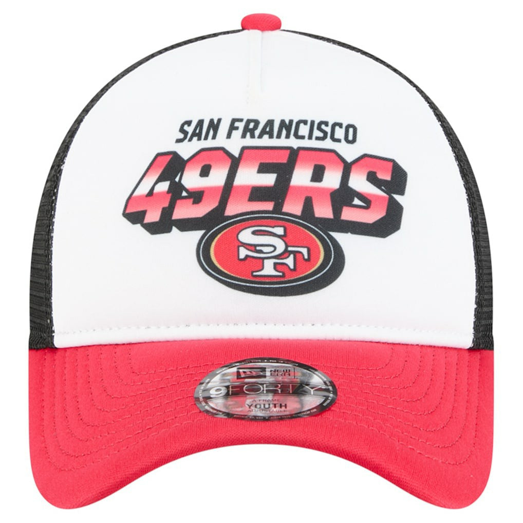 San Francisco 49ers New Era Preschool 9FORTY A-Frame Adjustable Hat - White - NFL