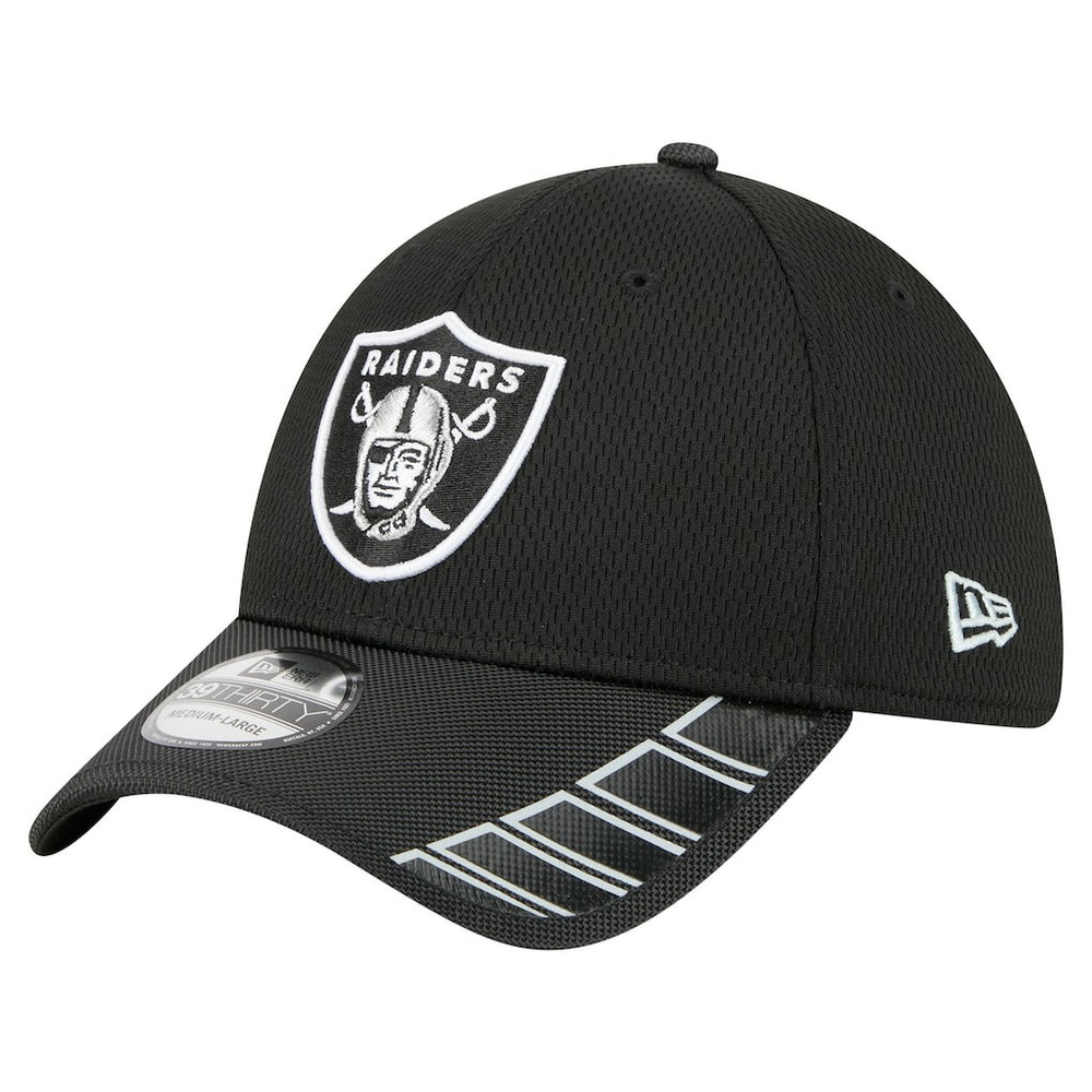 Las Vegas Raiders New Era Visor Hit 39THIRTY Flex Hat - Black - NFL