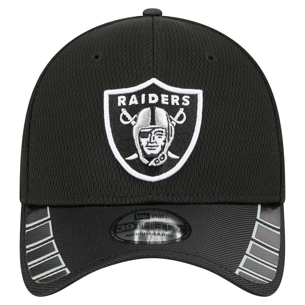 Las Vegas Raiders New Era Visor Hit 39THIRTY Flex Hat - Black - NFL