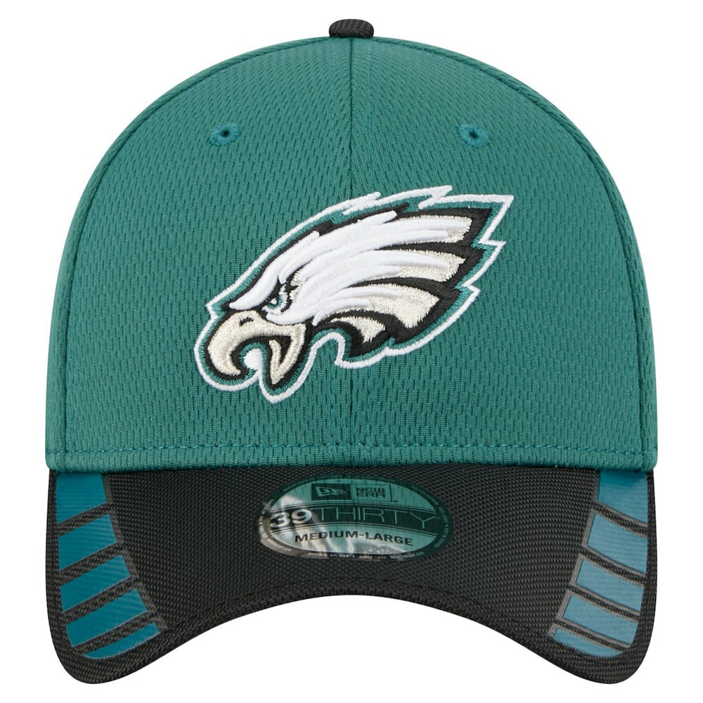 Philadelphia Eagles New Era Visor Hit 39THIRTY Flex Hat - Midnight Green - NFL