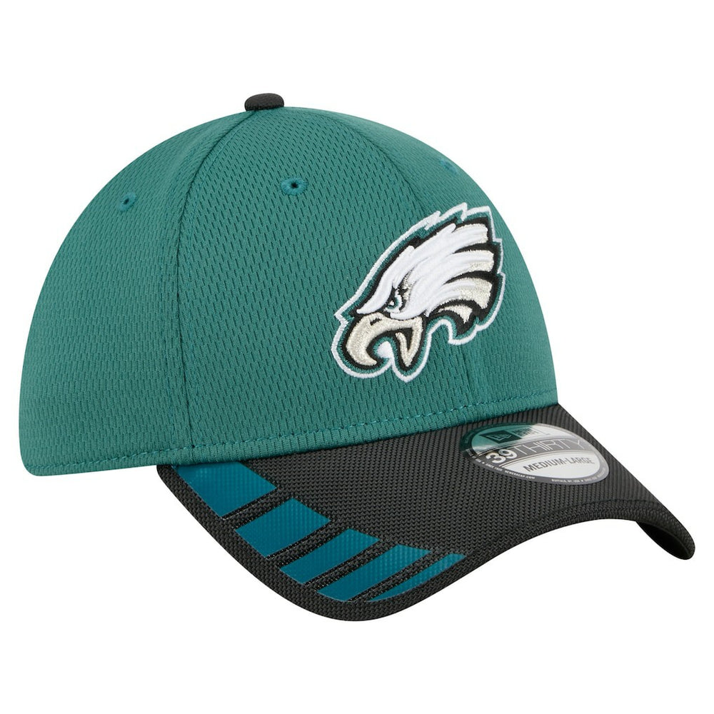 Philadelphia Eagles New Era Visor Hit 39THIRTY Flex Hat - Midnight Green - NFL