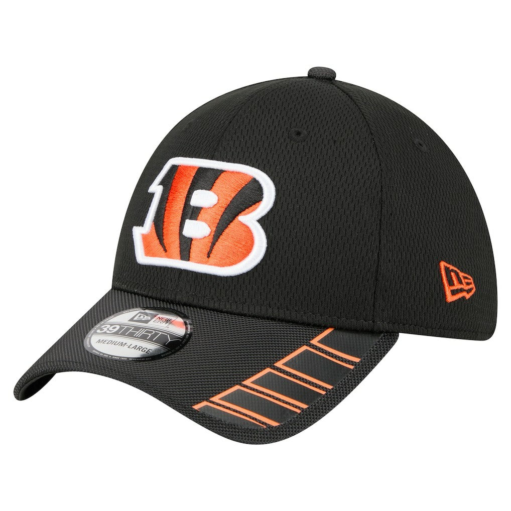 Cincinnati Bengals New Era Visor Hit 39THIRTY Flex Hat - Black - NFL