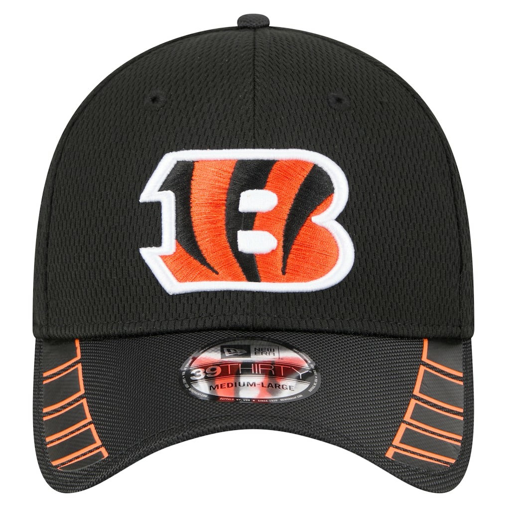 Cincinnati Bengals New Era Visor Hit 39THIRTY Flex Hat - Black - NFL