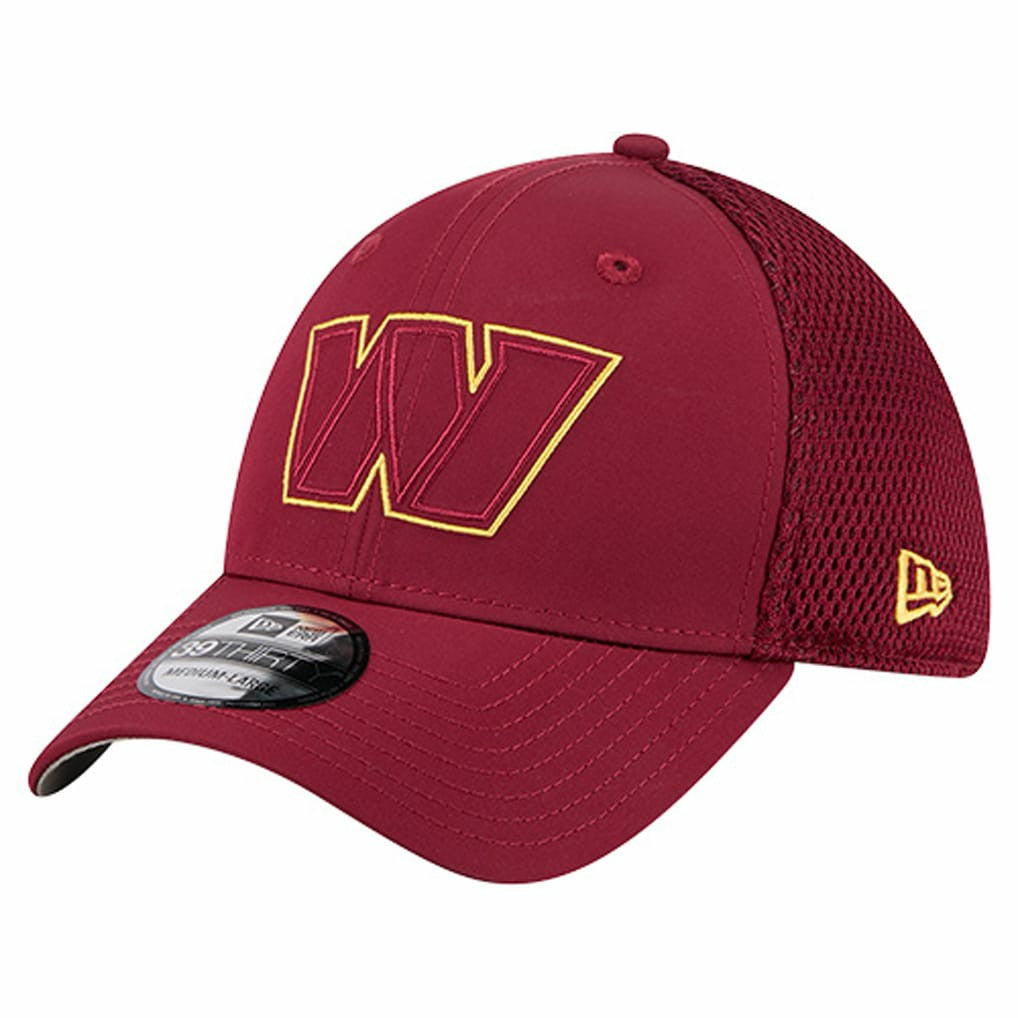 Washington Commanders New Era Outline 39THIRTY Flex Hat - Burgundy - NFL